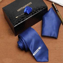 MUTAQINOTI Men Silk Blend Necktie Accessory Gift Set-image-74