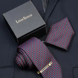 LOUIS STITCH Men Necktie Accessory Gift Set-16