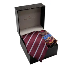 The Tie Hub Men Printed Microfibre Accessory Gift Set-34