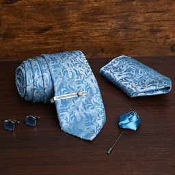 LOUIS STITCH Men Silk Printed Neck Tie Accessory Gift Set-image-92