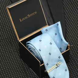 LOUIS STITCH Men Italian Silk Blend Necktie Accessory Gift Set-picture-27