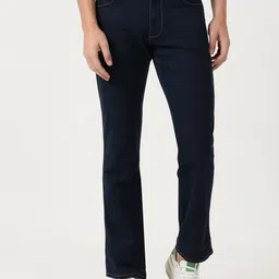 Wrangler Men Navy Blue Millard Straight Fit Stretchable Cotton Jeans-image-98