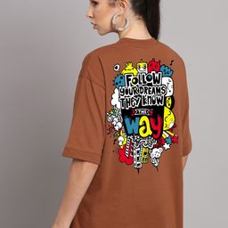 Imsa Moda Typography Printed Cotton Oversized T-shirt-image-83