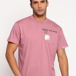 Wrangler Men Pink Typography Oversized Cotton T-shirt-image-51