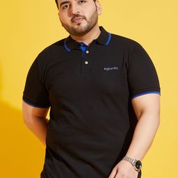 bigbanana Plus Size Polo Collar Bio Finish Pure Cotton T-shirt-image-52