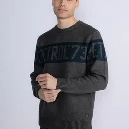 Petrol Brand Logo Printed Round-Neck Pullover-image-54