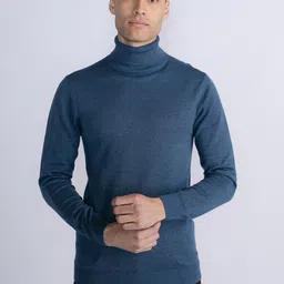 Petrol Turtle Neck Pullover-image-30