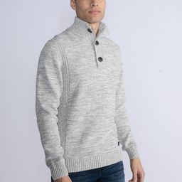 Petrol Mock Collar Pure Cotton Pullover-image-39