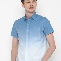 AMERICAN EAGLE OUTFITTERS Spread Collar Slim Fit Faded Pure Cotton Casual Shirt-image-36