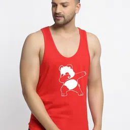 Friskers Men Red Printed Innerwear Vests-picture-25