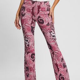 GUESS Women Bootcut High-Rise Clean Look Printed Stretchable Jeans-image-25