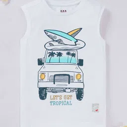 Ed-a-Mamma Boys Printed Sleeveless T-shirt-image-42