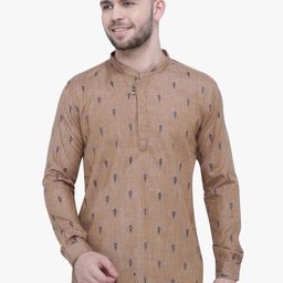 Kuons Avenue Men Ethnic Motifs Printed Mandarin Collar Kurta-image-40