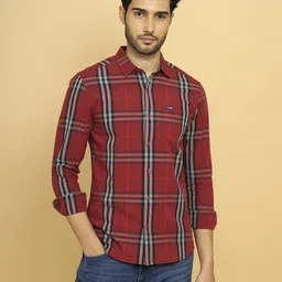 Wrangler Tartan Checked Cotton Casual Shirt-image-85
