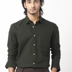 RARE RABBIT Men Auxfo Slim Fit Button Down Cotton Shirt-image-79