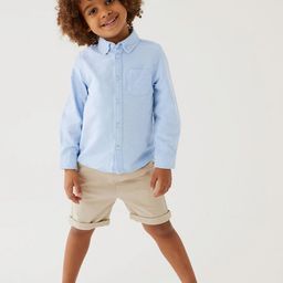 Marks & Spencer Boys Button Down Collar Pure Cotton Casual Shirt-image-45