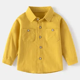 StyleCast Boys Yellow Spread Collar Cotton Casual Shirt-picture-30