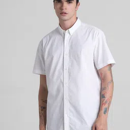 Jack & Jones Opaque Button Down Collar Pure Cotton Casual Shirt-image-89