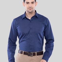 ASCIIBLUES Opaque Cotton Slim Fit Formal Shirt-image-69