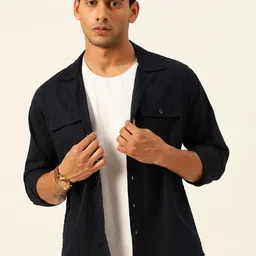 JAVINISHKA Unisex India Slim Regular Fit Overshirt Spread Collar Pure Cotton Casual Shirt-picture-27
