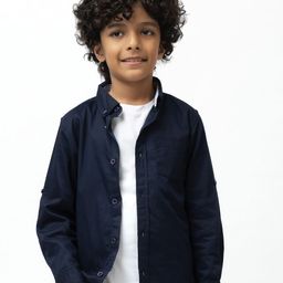 Purple United Kids Boys Button Down Collar Cotton Casual Shirt-image-83