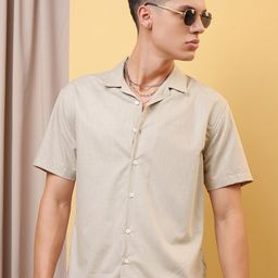 LOCOMOTIVE Premium Textured Cuban Collar Relaxed Shirt-image-92