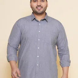 John Pride Plus Size Spread Collar Cotton Casual Shirt-picture-13