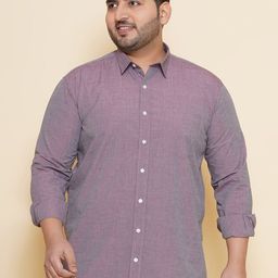 John Pride Plus Size Spread Collar Cotton Casual Shirt-picture-42