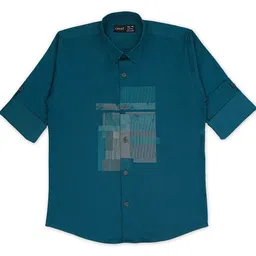 CAVIO Boys Standard Cotton Spread Collar Opaque Regular Fit Casual Shirt-image-67