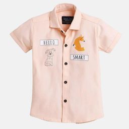 Polka Tots Boys Graphic Printed Cotton Casual Shirt-image-17