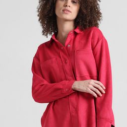 ONLY Suede Spread Colllar Casual Shirt-picture-37