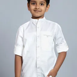 Cantabil Boys Mandarin Collar Cotton Casual Shirt-picture-38