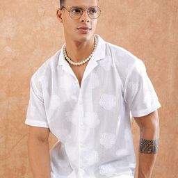 The Indian Garage Co Spread Collar Cotton Shirt-image-65