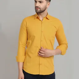 Majestic Man Spread Collar Cotton Slim Fit Opaque Casual Shirt-picture-6