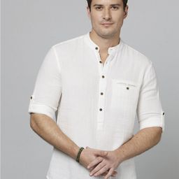 Celio Classic Mandarin Collar Cotton Casual Shirt-image-56