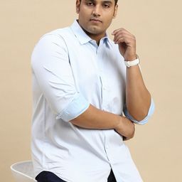 Sztori Classic Plus Size Self Design Pure Cotton Casual Shirt-picture-22