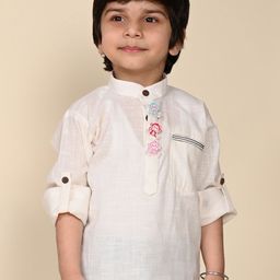 LIL PITAARA Boys Comfort Mandarin Collar Cotton Casual Shirt-image-45