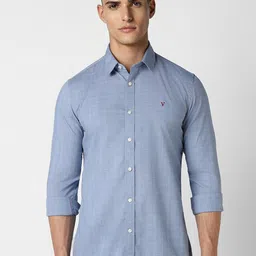 Van Heusen Sport Checked Spread Collar Long Sleeves Slim Fit Casual Shirt-image-22