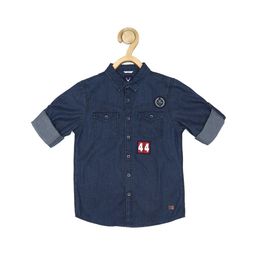 Allen Solly Junior Boys Slim Fit Spread Collar Roll-Up Sleeves Cotton Casual Shirt-image-54