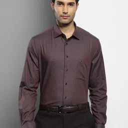 Tommy Hilfiger Spread Collar Pure Cotton Formal Shirt-image-62