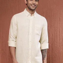 Fabindia Men Button-Down Collar Solid Casual Shirt-image-46