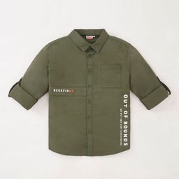edheads Boys Typography Printed Spread Collar Cotton Casual Shirt-image-99
