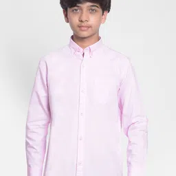 Crimsoune Club Boys Button Down Collar Pure Cotton Slim Fit Shirt-image-52