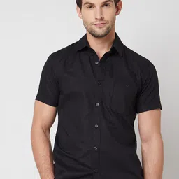 Mufti Spread Collar Long Sleeves Cotton Slim Fit Casual Shirt-image-65