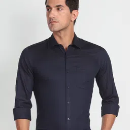 Arrow Slim Fit Self Design Pure Cotton Formal Shirt-image-13