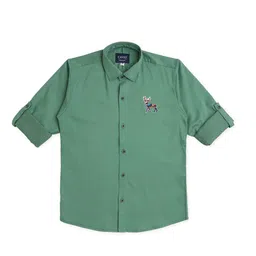 CAVIO Boys Spread Collar Comfort Opaque Pure Cotton Casual Shirt-image-40
