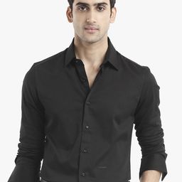 RARE RABBIT Men Comfort Solid Spread Collar Casual Shirt-image-96