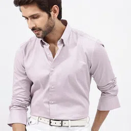 RARE RABBIT Men Holand Regular Fit Satin Stretch Shirt-image-62
