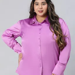 Oxolloxo Plus Size Relaxed Long Sleeves Casual Shirt-image-93