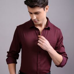 HIGHLANDER Men Slim Fit Opaque Casual Shirt-image-88